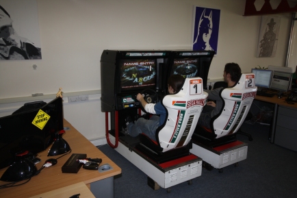 You might think having a Sega Rally 2 cabinet in your office would be cool, and you'd be RIGHT